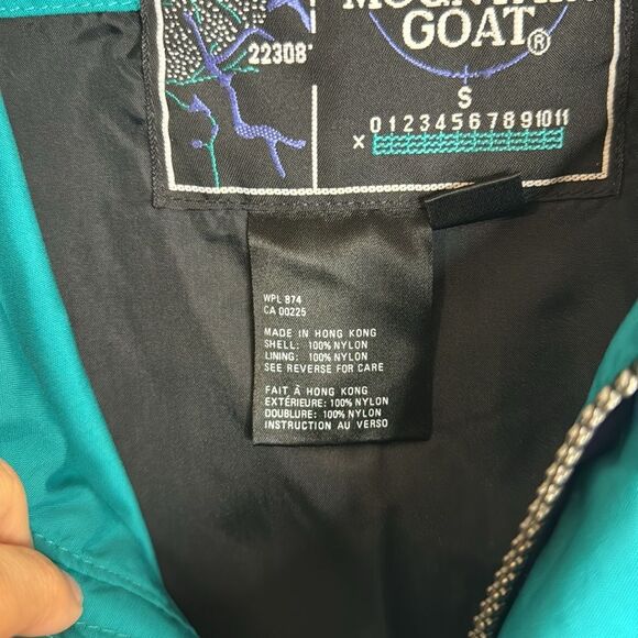 vtg mountain goat men’s multicolor lightweight nylon outerwear ski jacket M - Picture 8 of 14
